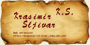 Krasimir Šljivar vizit kartica